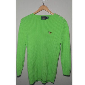 American Living Women's Green Sweater Cotton XL